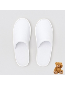 P-Superior closed-toe slippers for kids, size 22 cm, white, 4mm EVA sole