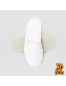 P-Superior closed-toe slippers for kids, size 22 cm, white, 4mm EVA sole