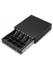 Cash Drawer 410W*415D*100H(mm), 12V, 4B8C, RJ12(6P6C), Micro switch, black