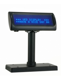 VFD display, 2*20, 9mm, stand alone, RS232, 5V PS (Black)